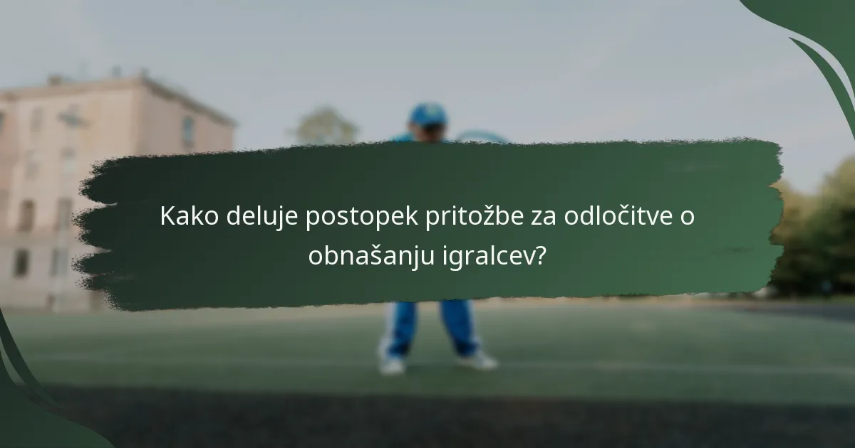 Kako deluje postopek pritožbe za odločitve o obnašanju igralcev?
