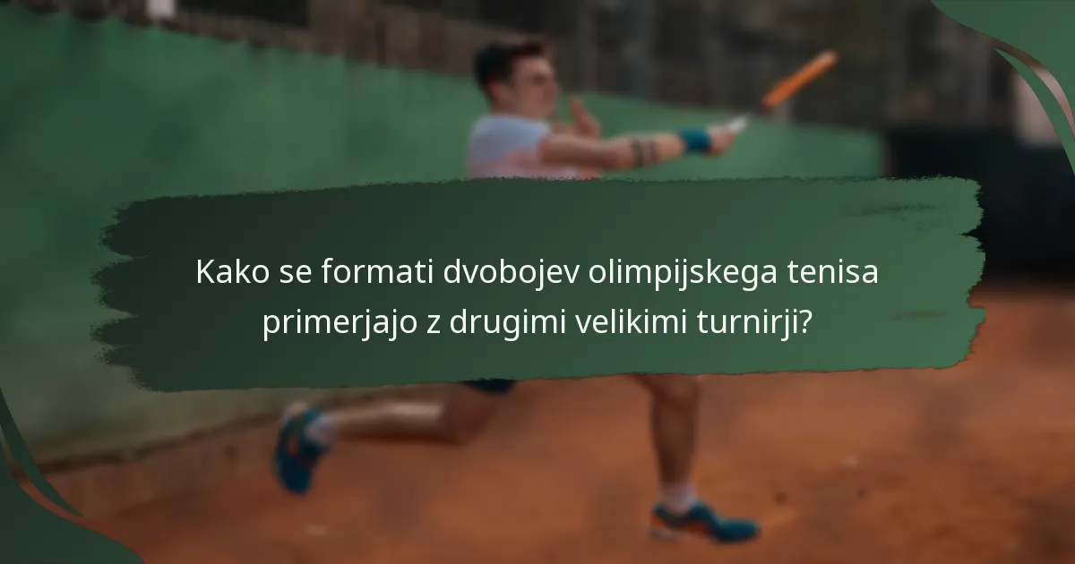 Katere so pravila o seeding-u za olimpijski tenis?