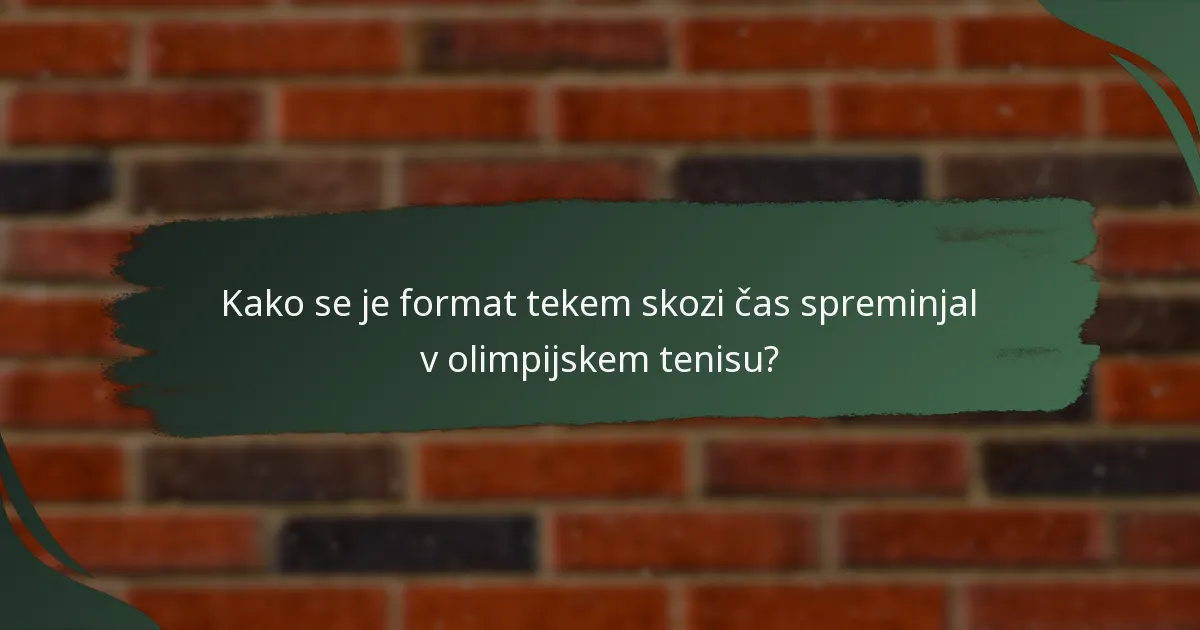 Kako je zgodovinski kontekst tenisa v olimpijskih igrah?
