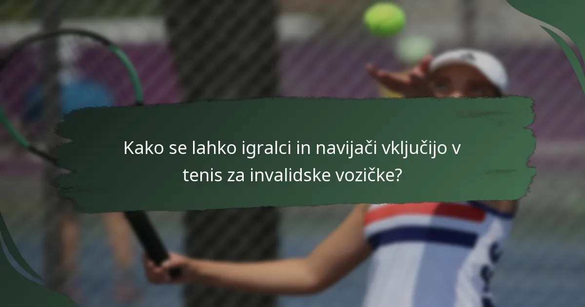 Katera pravila razlikujejo tenis za invalidske vozičke od tenisa za brez invalidnosti?