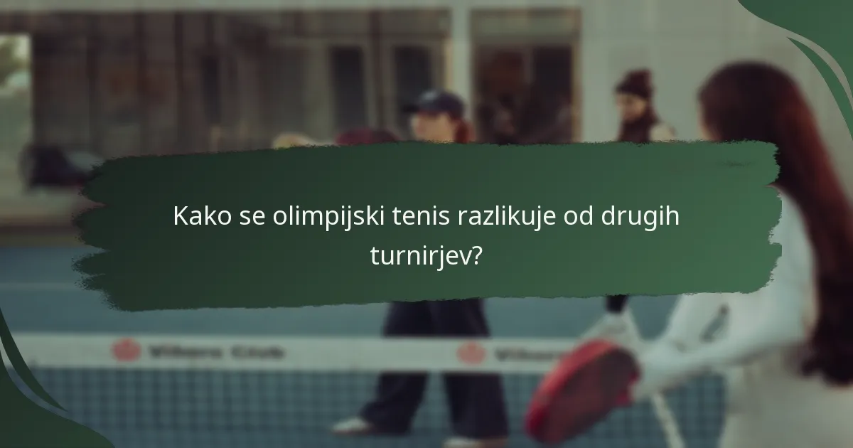 Kakšne vloge imajo trenerji v olimpijskem tenisu?
