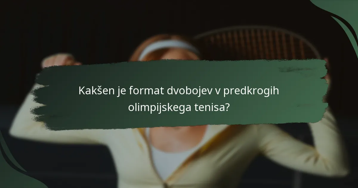 Katere so zgodovinske spremembe v formatih dvobojev olimpijskega tenisa?
