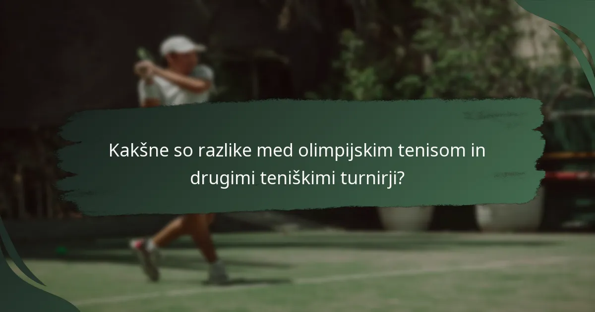 Katere izzive se igralci srečujejo pri kvalifikaciji za olimpijski tenis?
