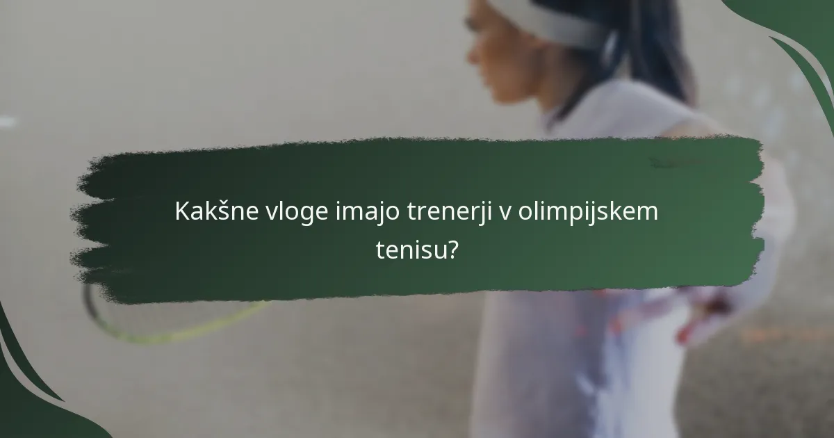 Kako se olimpijski tenis razlikuje od drugih turnirjev?