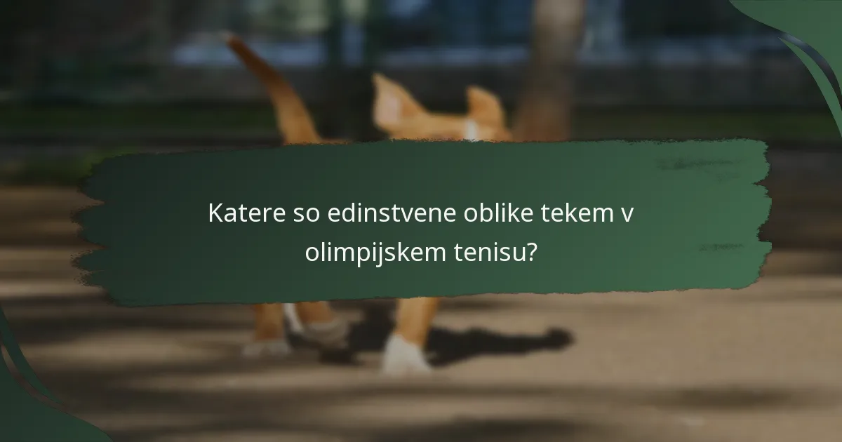 Kako se olimpijski tenis primerja z drugimi večjimi turnirji?