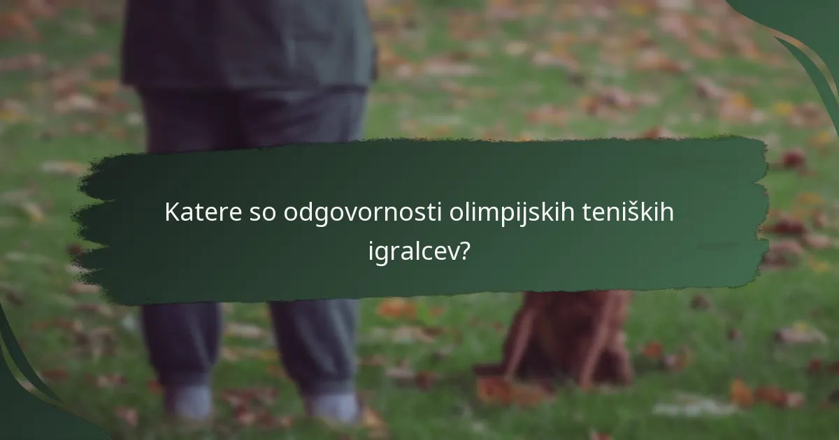 Kako je športno obnašanje opredeljeno v olimpijskem tenisu?