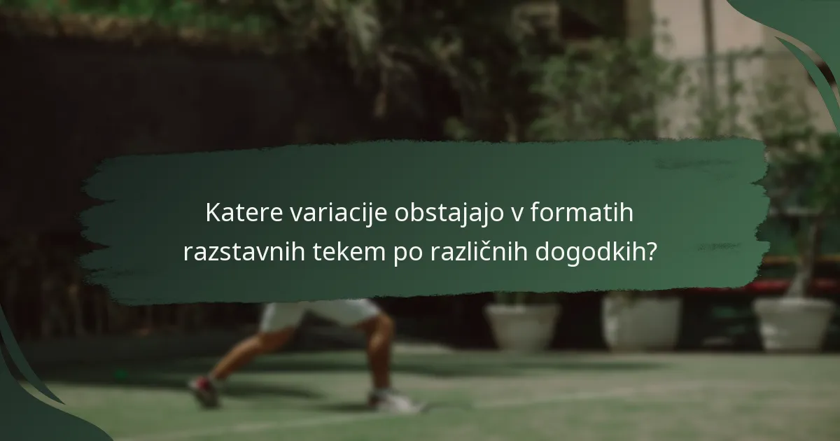 Katere so posledice dogovorov med igralci na formate razstavnih tekem?